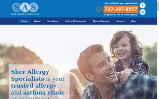 Sher Allergy Specialists of Clearwater website