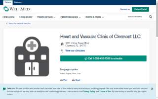 Heart & Vascular Clinic of Clermont website