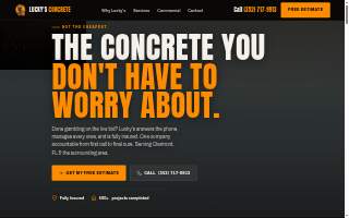 Luckys Concrete Clermont website