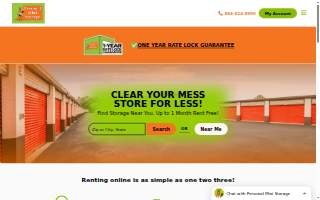 Personal Mini Storage website