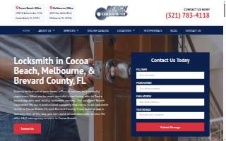 Beach Locksmith website