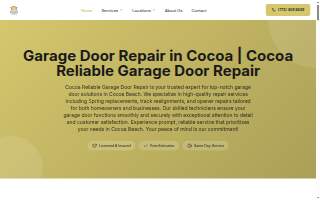 Cocoa Reliable Garage Door Repair of Cocoa Beach website