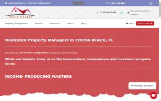 Cocoa Beach Property Management by Mila Realty website