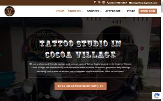 Cocoa Village Tattoo Gallery website