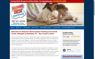 Heaven's Best Carpet Cleaning website