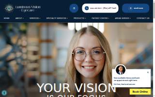 Luminous Vision Eyecare website