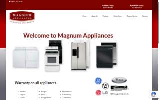 Magnum Appliances of Coconut Creek website