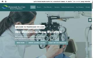 Promenade Eye Care website