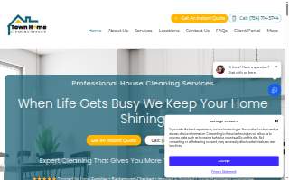 Town Home Cleaning Service website