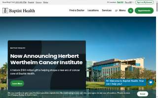 Baptist Health Cardiology | Coral Gables website