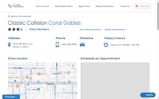 Classic Collision of Coral Gables website