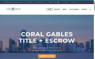 Coral Gables Title + Escrow LLC website