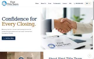 First Title Team website