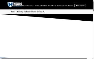 Helios Security Systems website