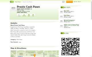 Presto Cash Gold Pawn Shop website