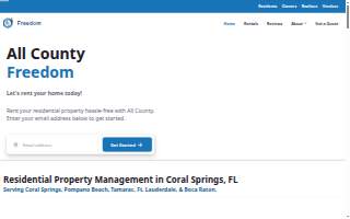 All County Freedom Property Management website