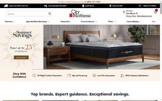 City Mattress website