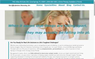 Real Life Solutions Counseling, Inc. of Coral Springs website