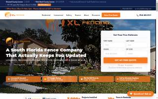 XL Fencing, LLC of Coral Springs website