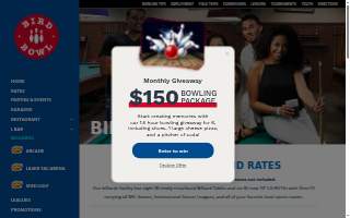 Bird Bowl Billiards website