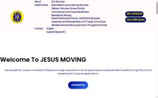 Jesus Moving - Movers in Miami & Broward County website