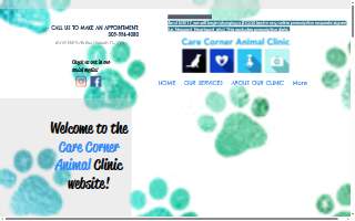Care Corner Animal Clinic website