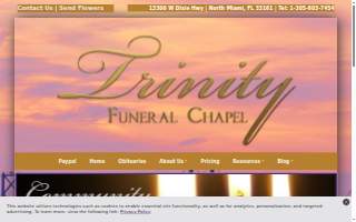 Trinity Funeral Chapel of North Miami Beach website