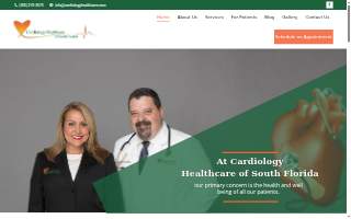 Cardiology Healthcare of South Florida website