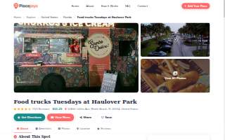 Food trucks Tuesdays at Haulover Park website