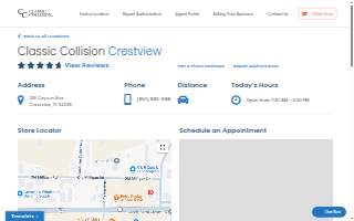 Classic Collision of Crestview website