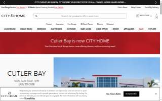CITY Furniture of Cutler Bay website