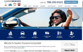 Claudia's Insurance Inc website