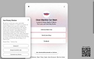 Clean Machine Car Wash website