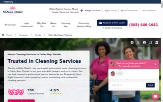 Cleaning services of Cutler Bay website