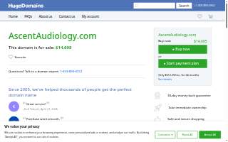 Ascent Audiology & Hearing website