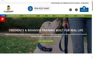K9 Advisors Dog Training website