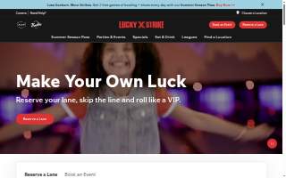 Lucky Strike Dania Beach website