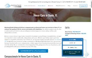 Assisting Hands Home Care of Davie website