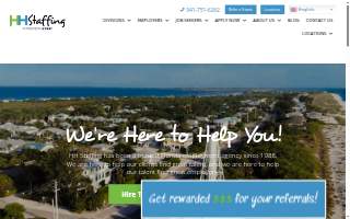 HH Staffing Services website