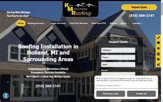 KMR Roofing website