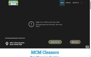 MCM Cleaners website