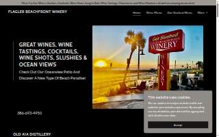 Flagler Beachfront Winery website