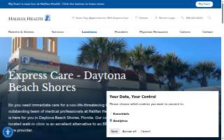 Halifax Health ExpressCare website