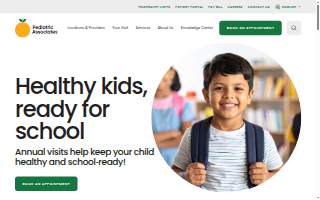 Pediatric Associates Main Street website