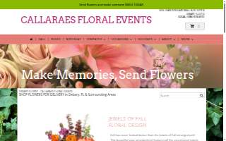 Callaraes Floral Events website