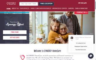 SYNERGY HomeCare website