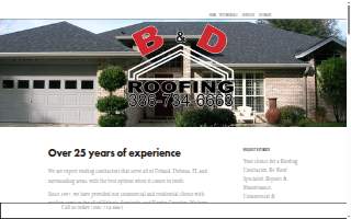 B & D Roofing website