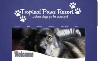 Tropical Paws Resort website
