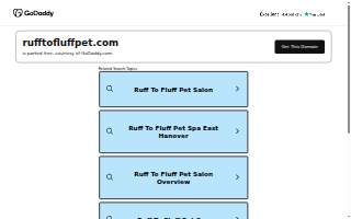 Ruff To Fluff Pet Salon website