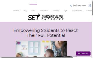 Sanders Elite Tutoring website